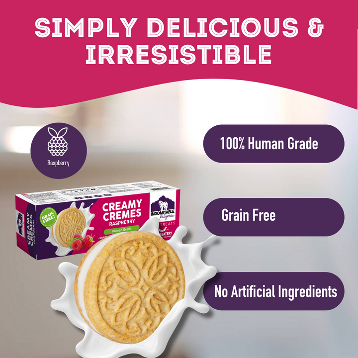 Granville Island Dog Biscuits Grain Free Creamy Cremes - Raspberry