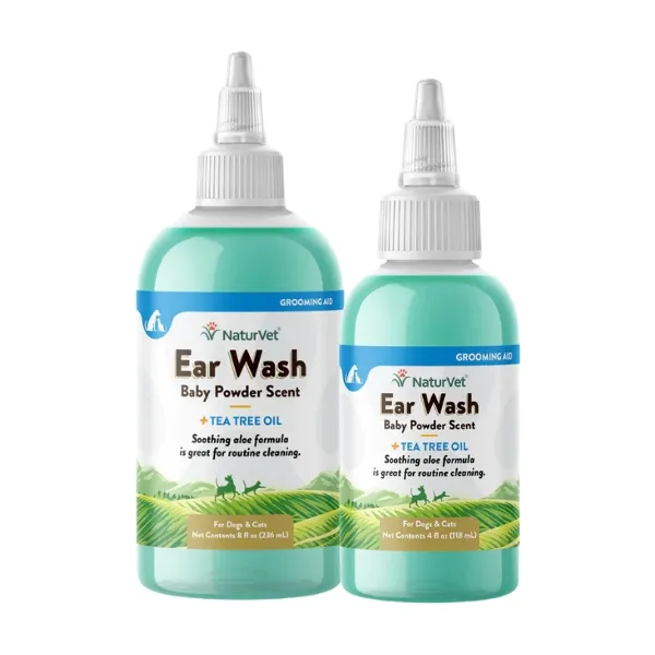 NaturVet Ear Wash Liquid For Cats And Dogs 4oz