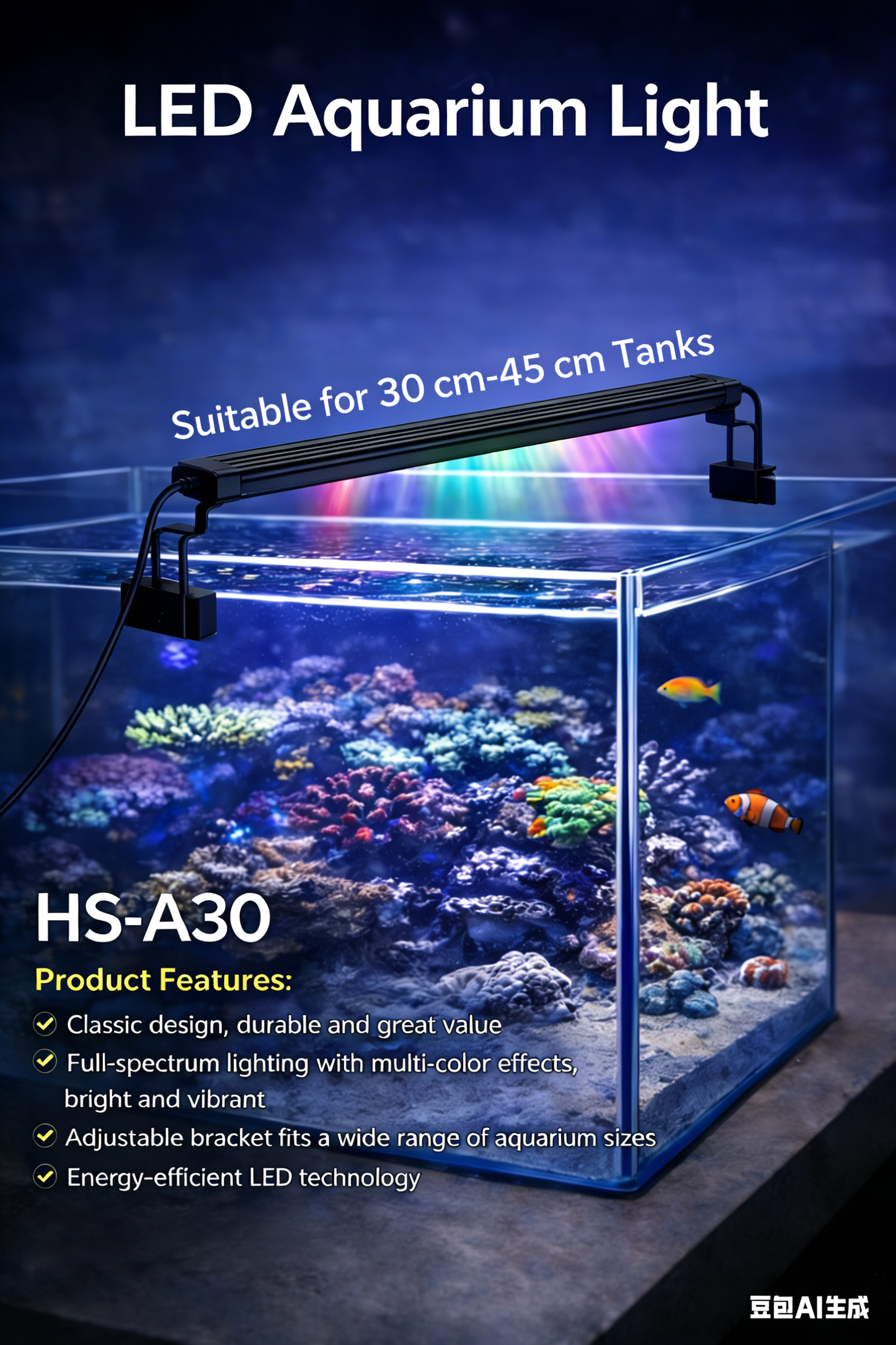 MagicalPets Aquarium Full Spectrum Planted Tank Light HS-A Series For Freshwater