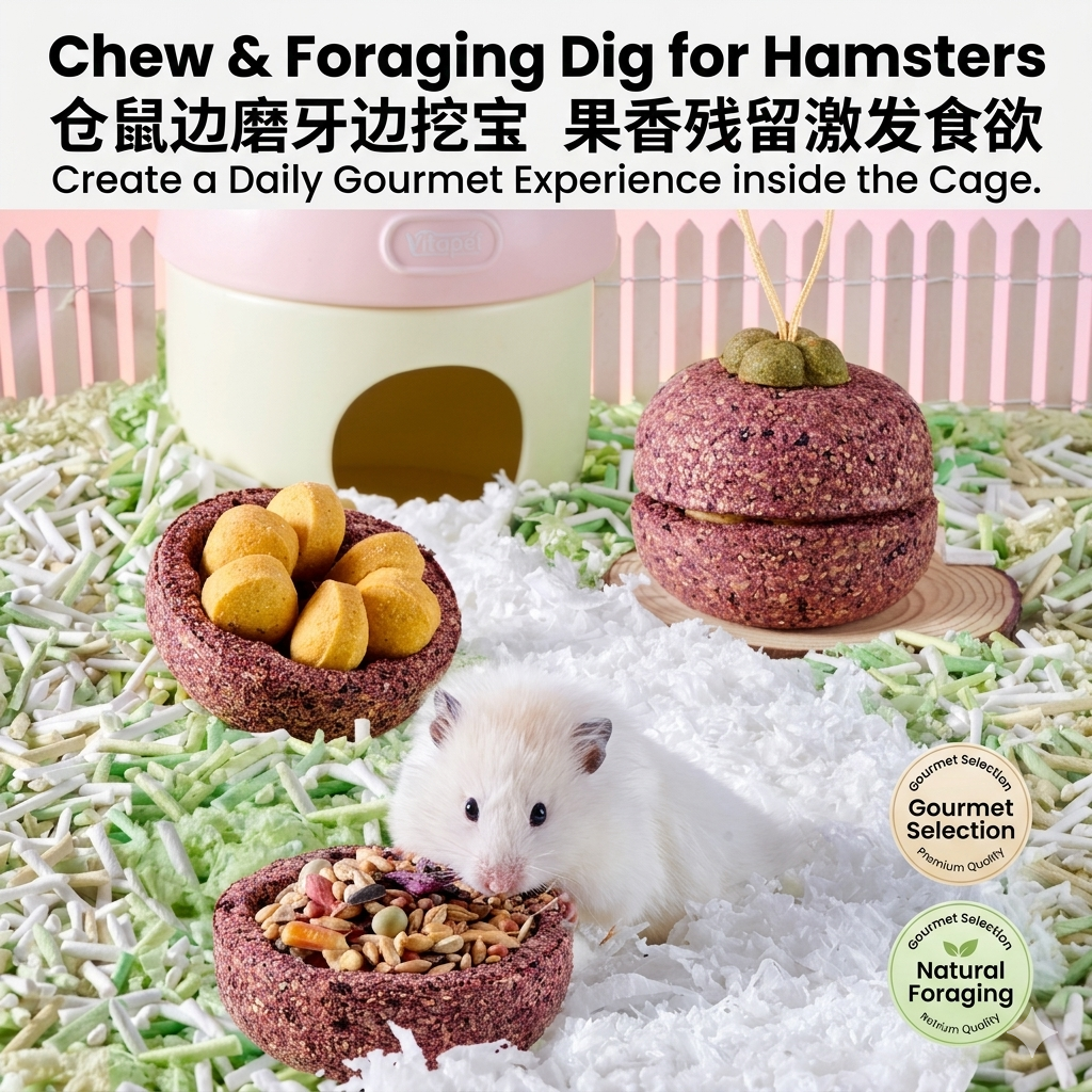 Yee Mangosteen-Shaped Hamster Foraging Chew Treat 150g