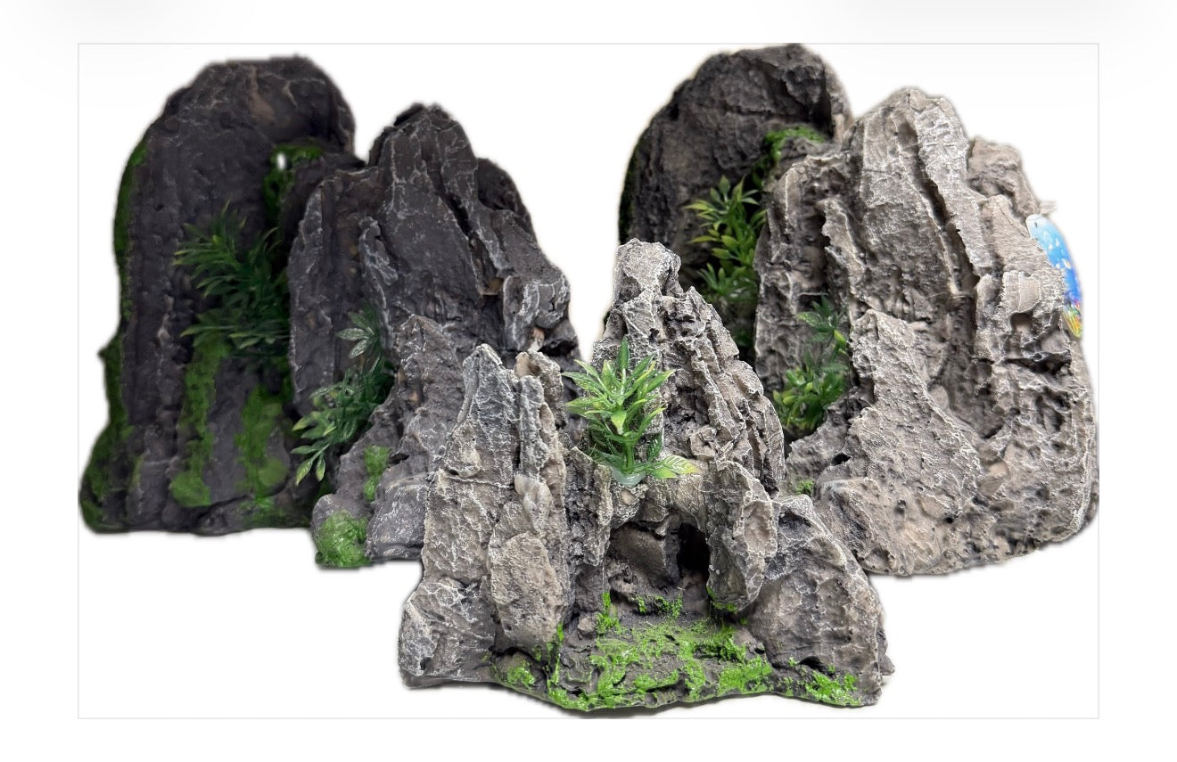 Magicalpets Aquarium Rocks Natural Seiryu Stone Mountain Decoration 3pcs Set