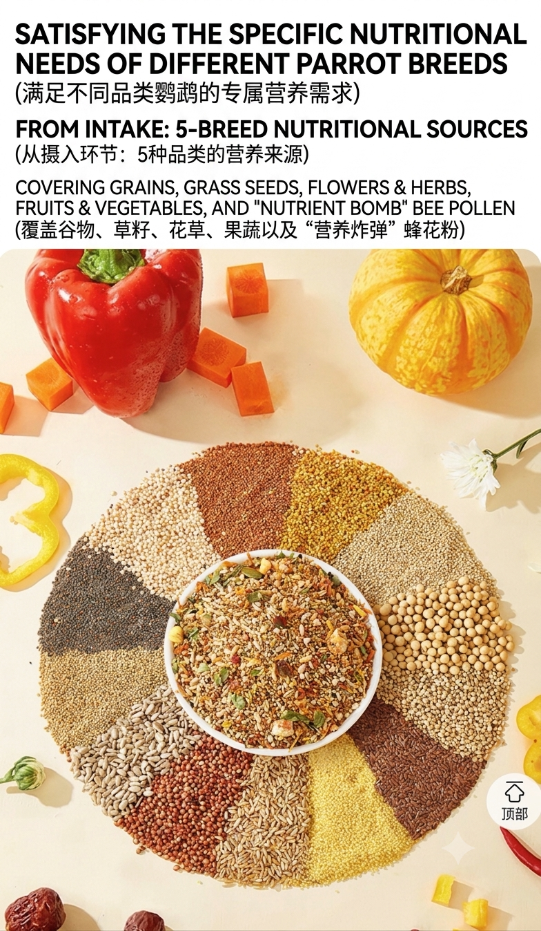 Yee Budgie Bloom Feather Seed Mix 8% Bee Pollen Premium Budgie Parrot Food