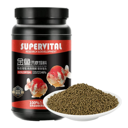 Supervital Goldfish Sinking Pellets-High Protein Color&Head Growth Fish Food(700g)