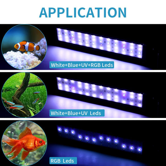MagicalPet Aquarium Extendable LED Light for Plants-Full Spectrum Fish Tank Light For 100-120cm/40-48inch Fish Tank HS-L1000