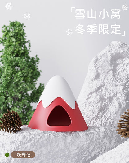 Yee Hamster Christmas Snowy Mountain Shape Hideout House For Small Pets
