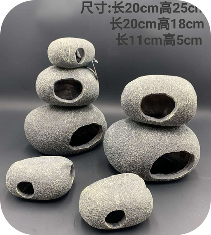 MagicalPet Aquarium Shrimp Betta Fish Hide Stone Cave Hide Breeding Spawning Decorations