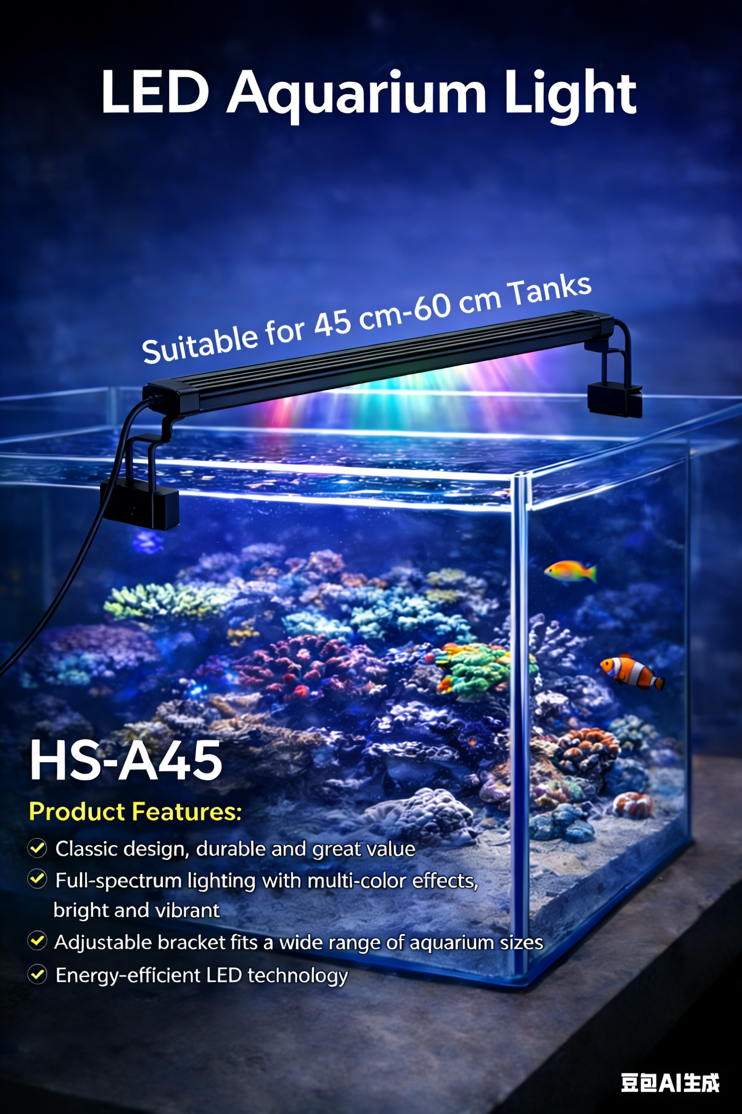MagicalPets Aquarium Full Spectrum Planted Tank Light HS-A Series For Freshwater