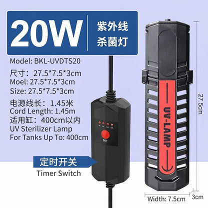 Baoyule Smart Timing UV Sterilizer Lamp For Aquarium & Pond