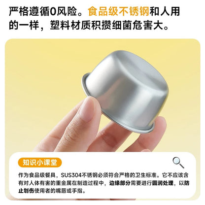 Yee Splash-Proof Stainless Steel Parrot Feeder