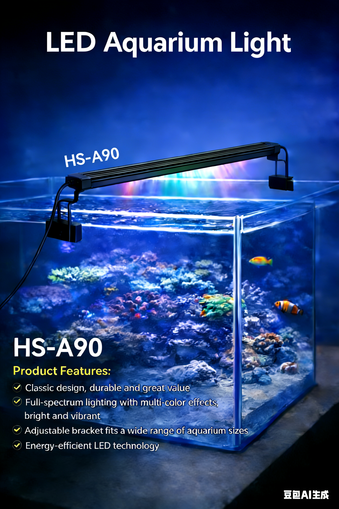 MagicalPets Aquarium Full Spectrum Planted Tank Light HS-A Series For Freshwater