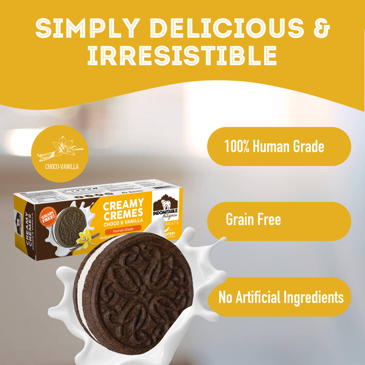 Granville Island Dog Biscuits Grain Free Creamy Cremes - Choco & Vanilla
