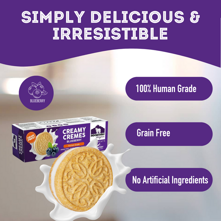 Granville Island Dog Biscuits Grain Free Creamy Cremes - Blueberry