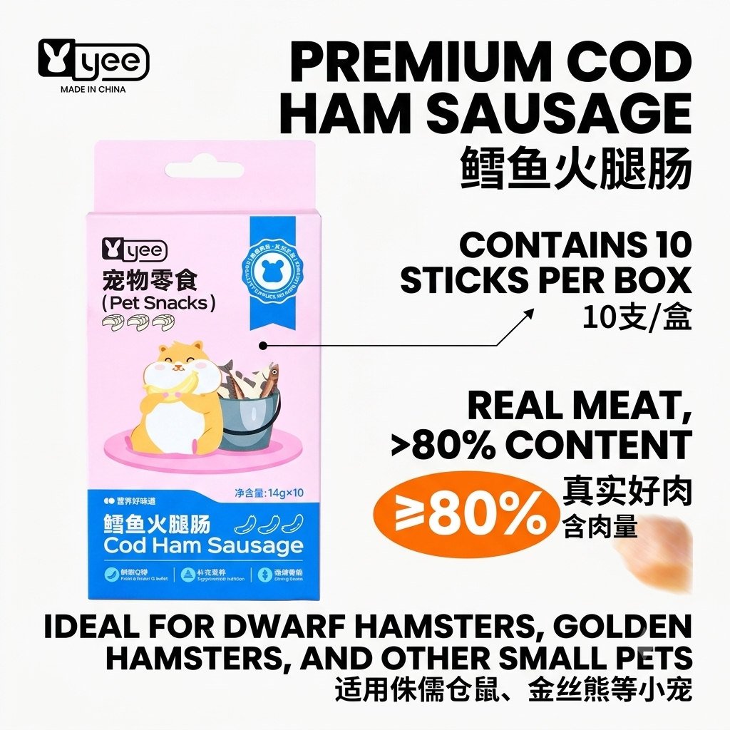 Yee Real Cod Ham Sausage Small Pet Treats For Hamsters