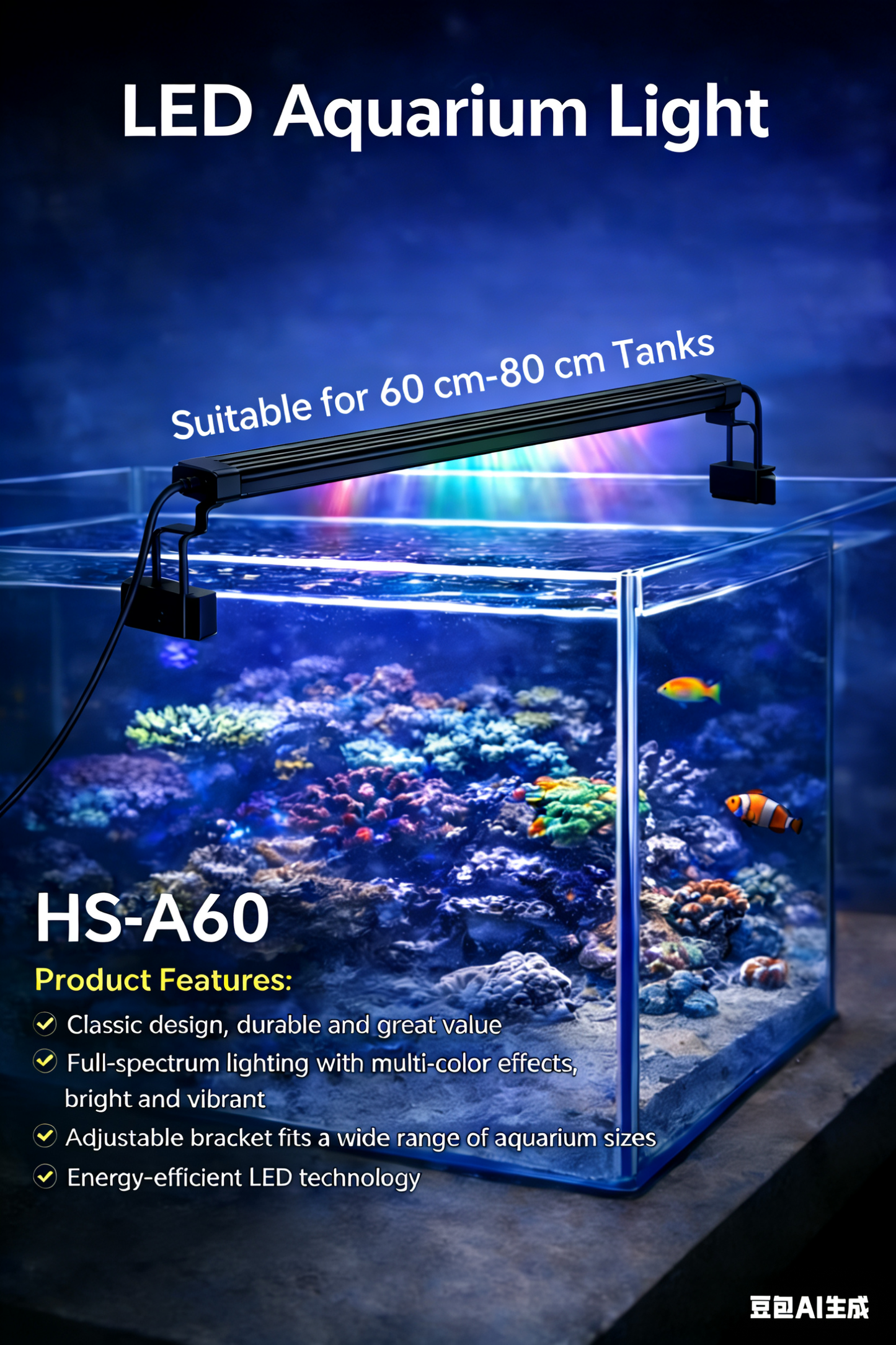 MagicalPets Aquarium Full Spectrum Planted Tank Light HS-A Series For Freshwater