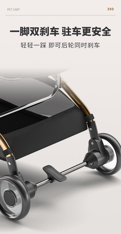 Bello Large 3-in-1 Pet Strollers with Detachable Carrier Foldable Travel Pet Stroller LD06T