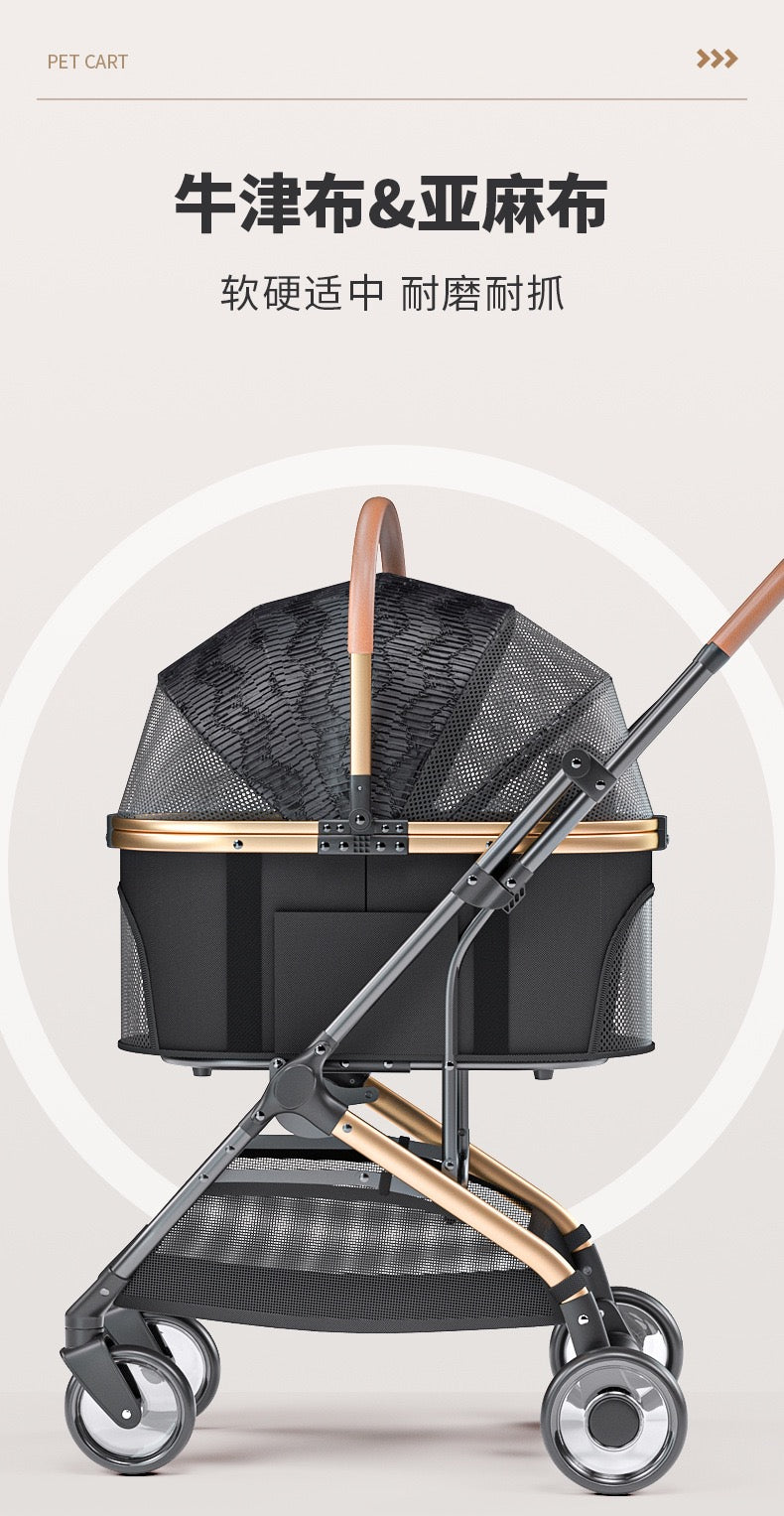 Bello Large 3-in-1 Pet Strollers with Detachable Carrier Foldable Travel Pet Stroller LD06T