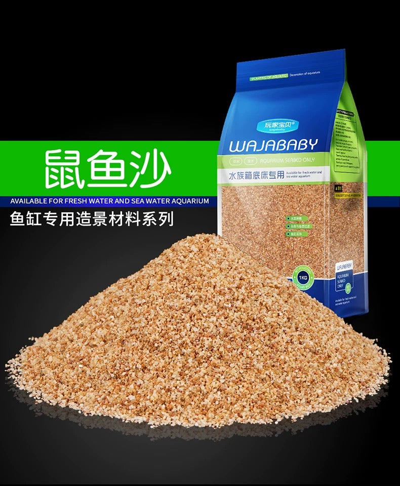 WANJIABABY Aquarium Seabed Natural Soft River Sand