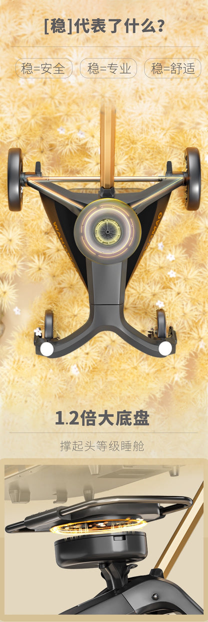 Bello Luxury Large 3 in 1 Pet Stroller with Detachable Carrier For Cats And Dogs VM06 Black