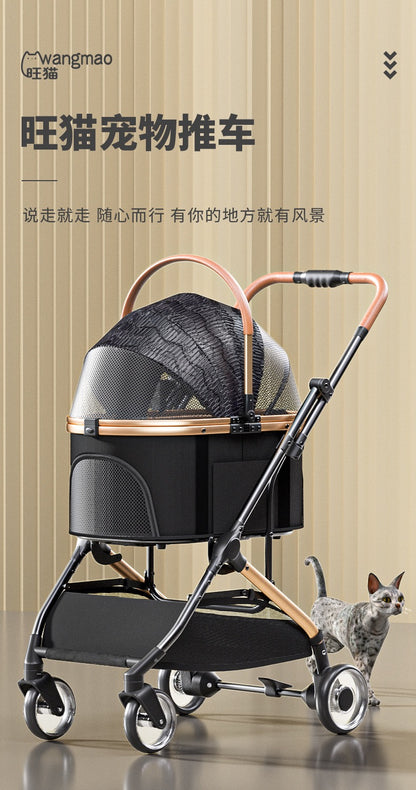 Bello Large 3-in-1 Pet Strollers with Detachable Carrier Foldable Travel Pet Stroller LD06T