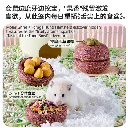 Yee Mangosteen-Shaped Hamster Foraging Chew Treat 150g
