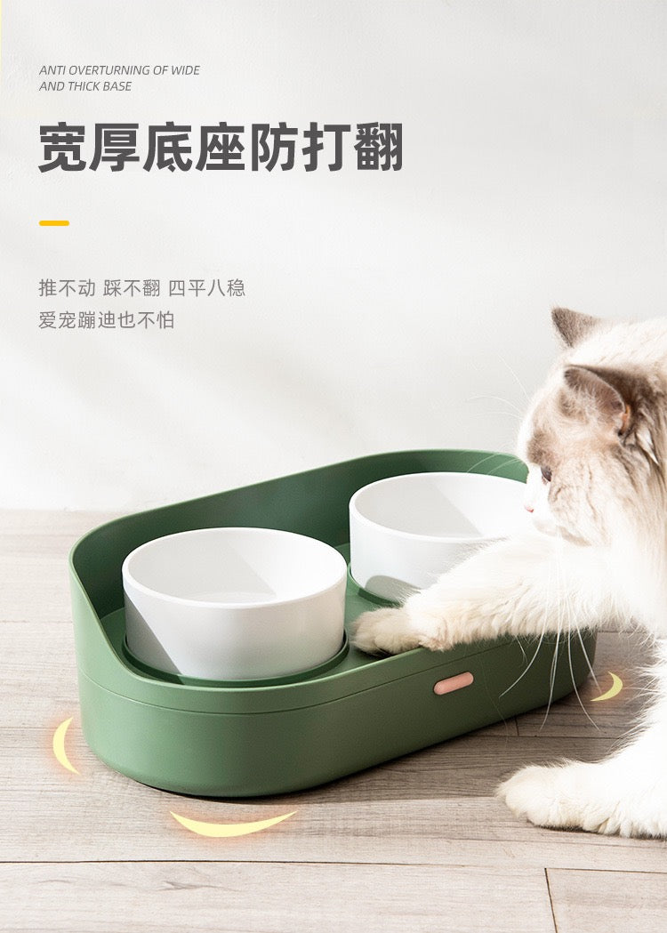Hoopet Pet feeding Station With Elevated Pet Bowls With Food Storage