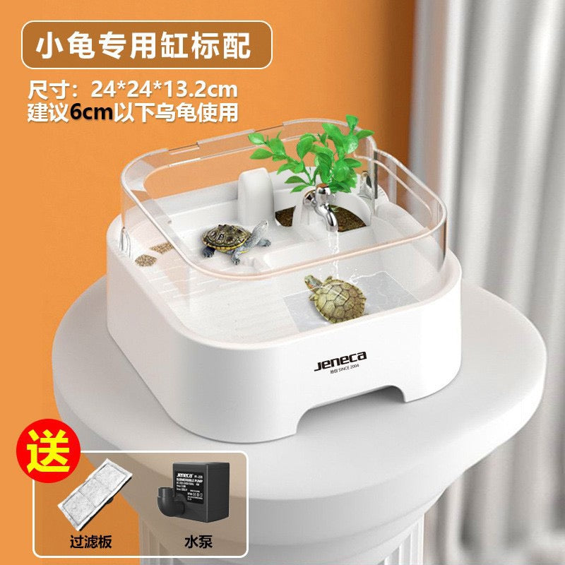 Jeneca Small Acrylic Turtle Tank With Water Pump