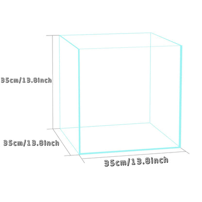 Yi Ding Ultra-Clear Cube Glass Aquarium Tank From 1-25 Gallon Series