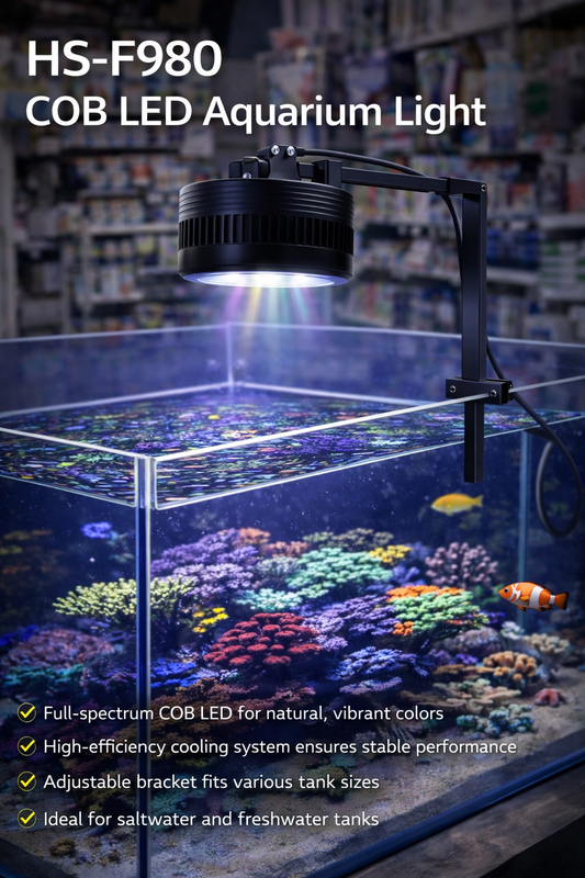 Yihaite HS-F980 Full Spectrum COB LED Aquarium Light