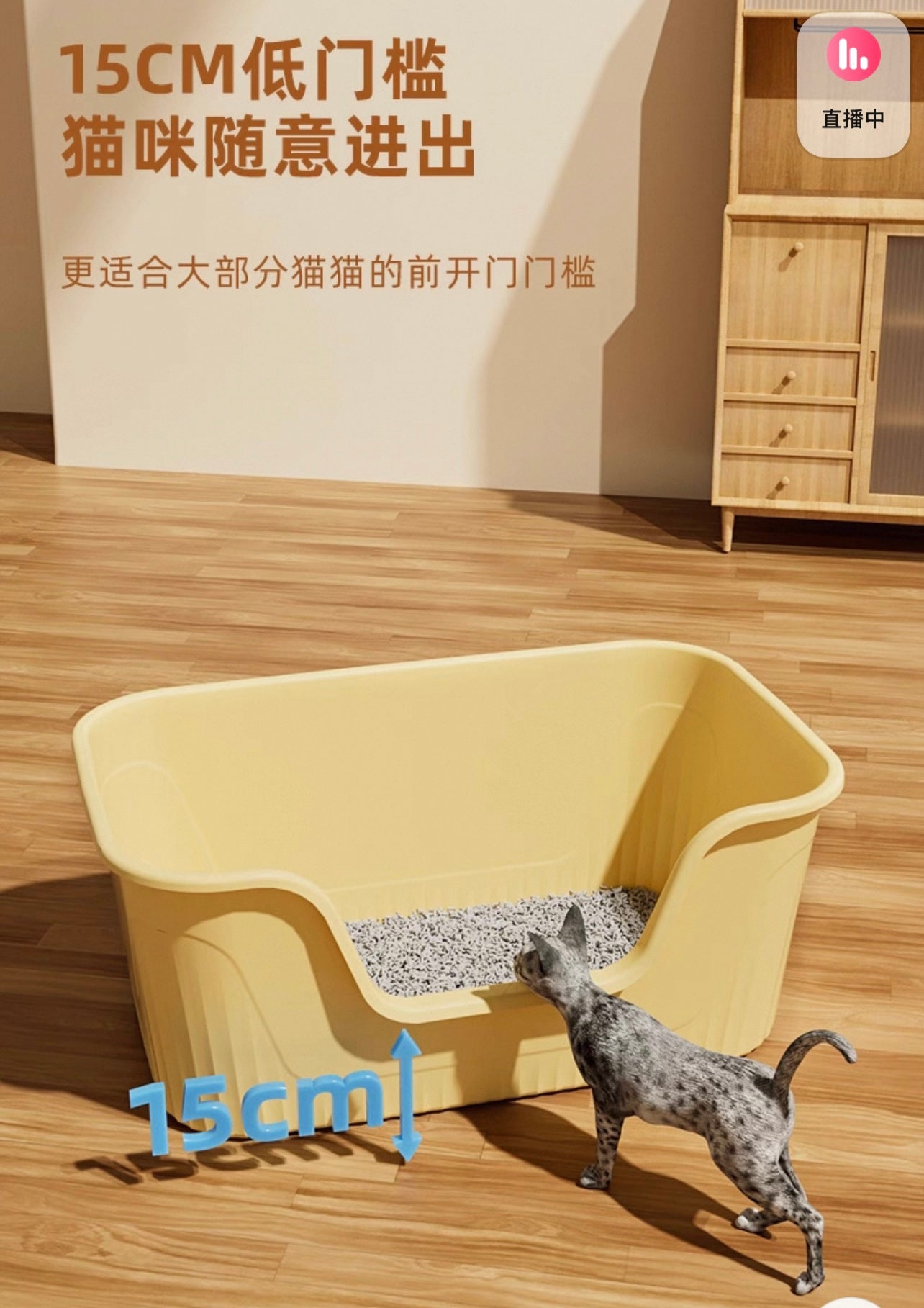 Hoopet Extra Large Open Cat Litter Box