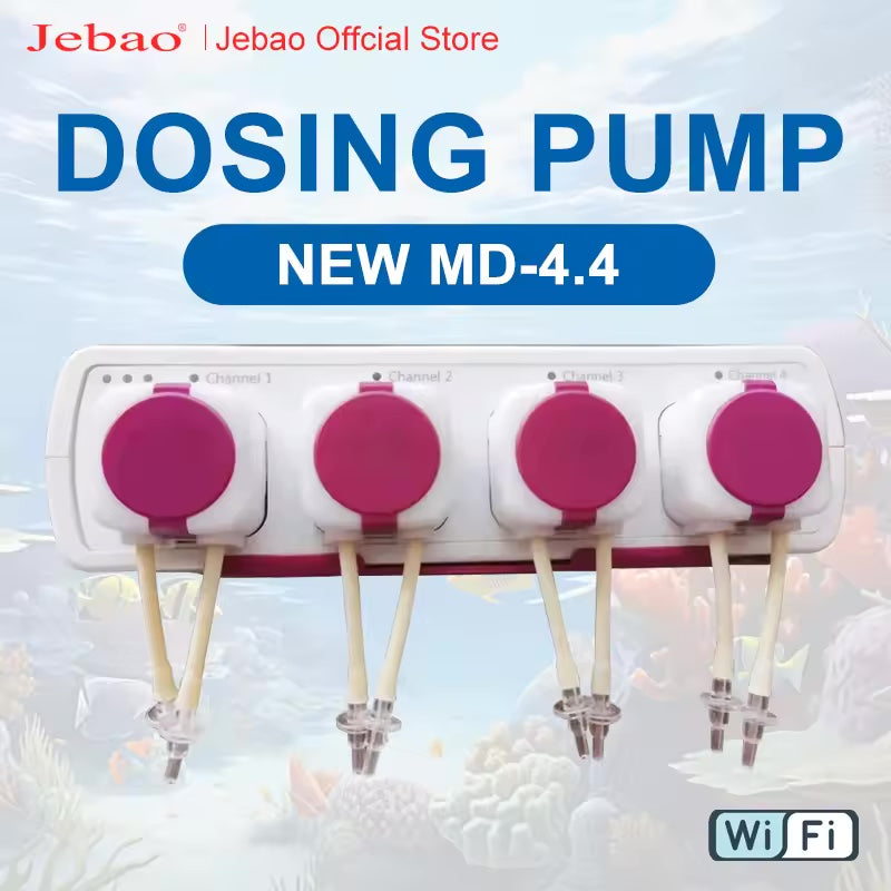 Jebao New MD4.4 Auto Dosing Pump-Automatic Marine Reef Doser WIFI Control For Aquariums Accessoires Water Pump Filter