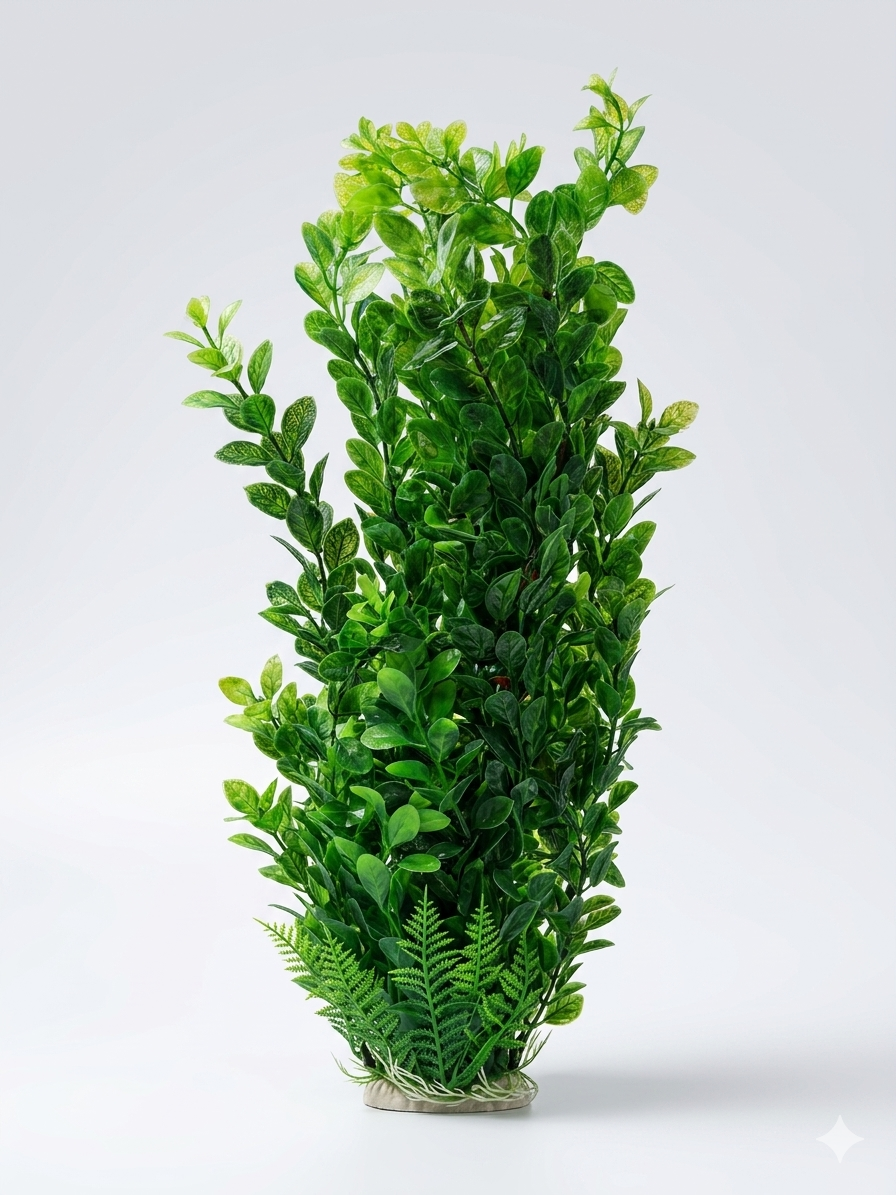Tall Boxwood-Style Artificial Aquarium Plant Fish Tank Decoration