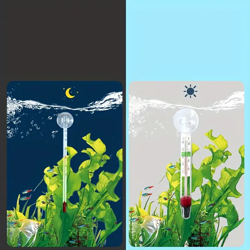 VOONLINE Battery-Free Fish Tank Temperature Monitor with Durable Plastic Construction for Accurate Water Level Measurement