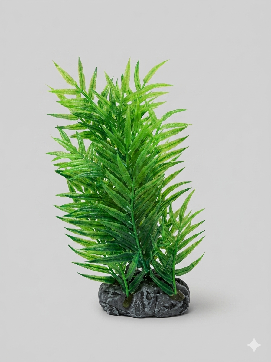 Premium Green Bamboo-Leaf Artificial Fish Tank Plant Aquarium Decoration