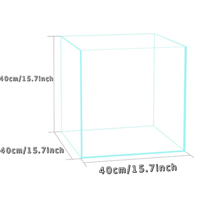 Yi Ding Ultra-Clear Cube Glass Aquarium Tank From 1-25 Gallon Series