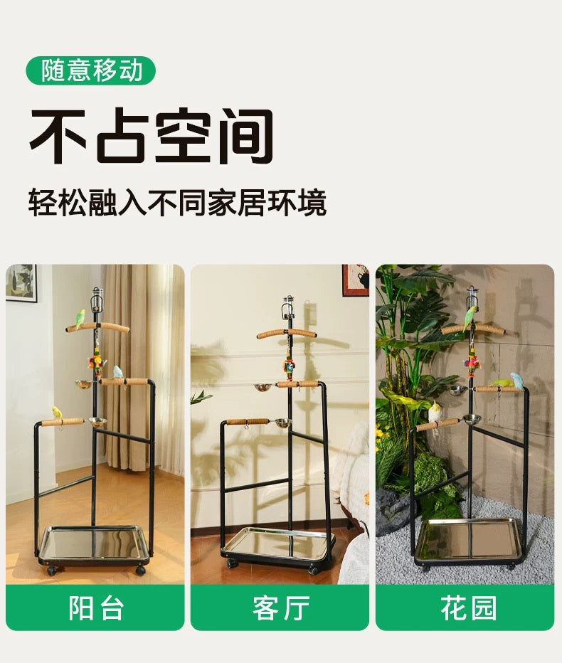 MagicalPets Stainless Steel Parrot Stand Large Bird Perch Stand
