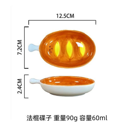 Carno Food Shaped Ceramic Small Pet Hamster Bowl Food Dish