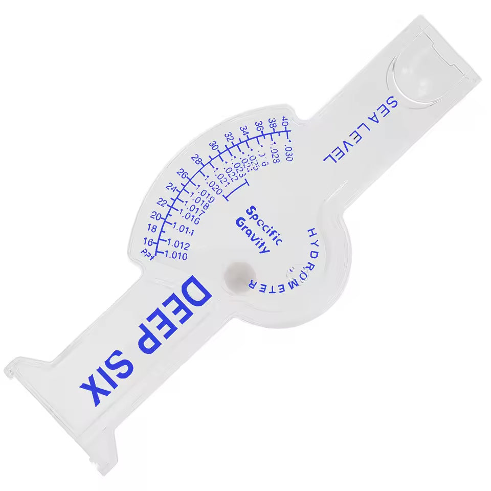 DEEP SIX Salt Meter Hydrometer for Saltwater Aquarium Fish Tank