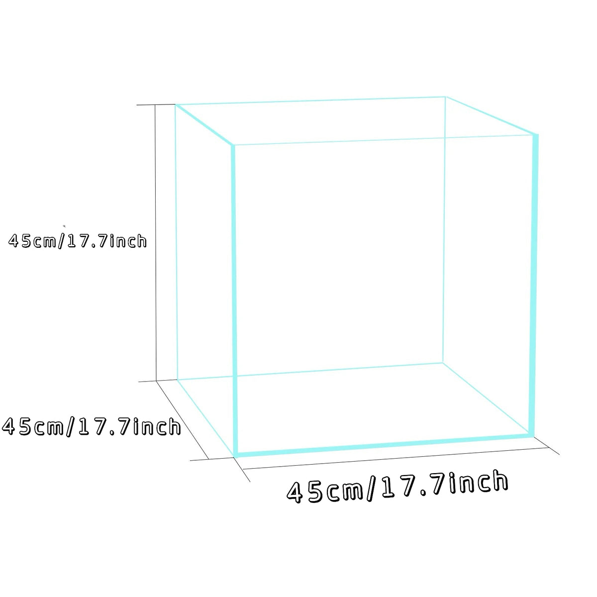 Yi Ding Ultra-Clear Cube Glass Aquarium Tank From 1-25 Gallon Series