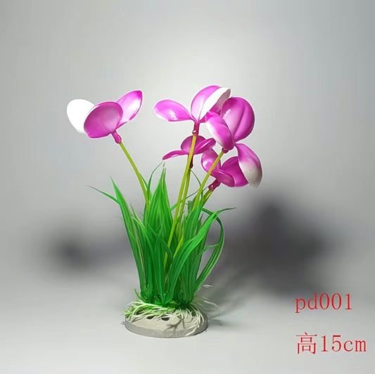 Magicalpets Aquarium PVC Flower Plants Decoration 2pcs
