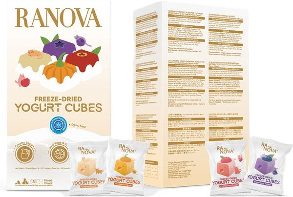 Ranova Yogurt Mixed Flavor Freeze-Dried Dog & Cat Treats, 40-g box