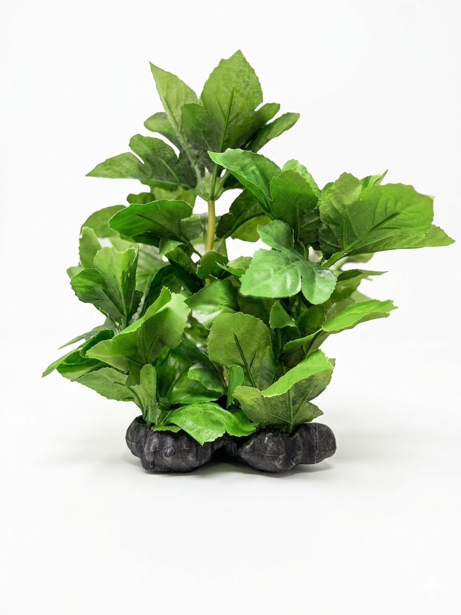 Lush Broad-Leaf Artificial Aquarium Plant Fish Tank Decoration