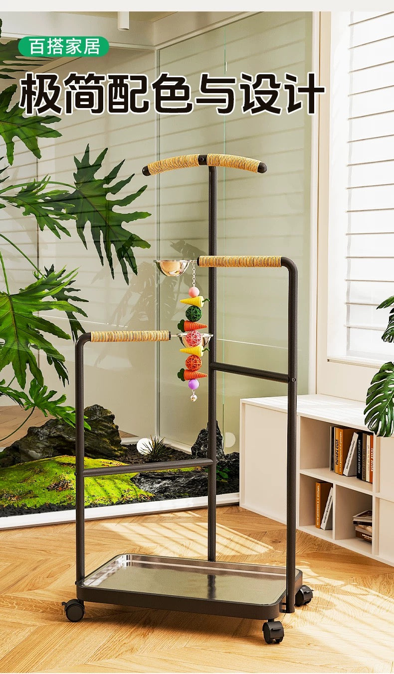 MagicalPets Stainless Steel Parrot Stand Large Bird Perch Stand