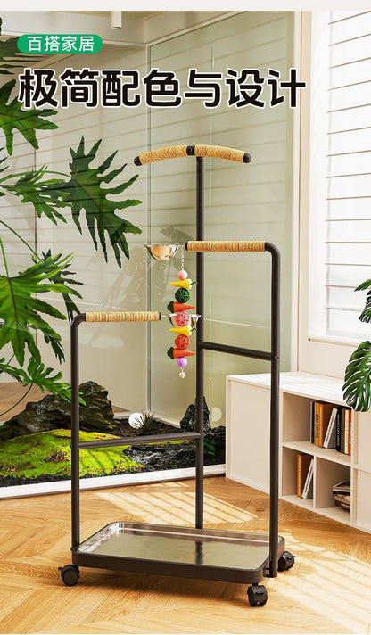 MagicalPets Stainless Steel Parrot Stand Large Bird Perch Stand