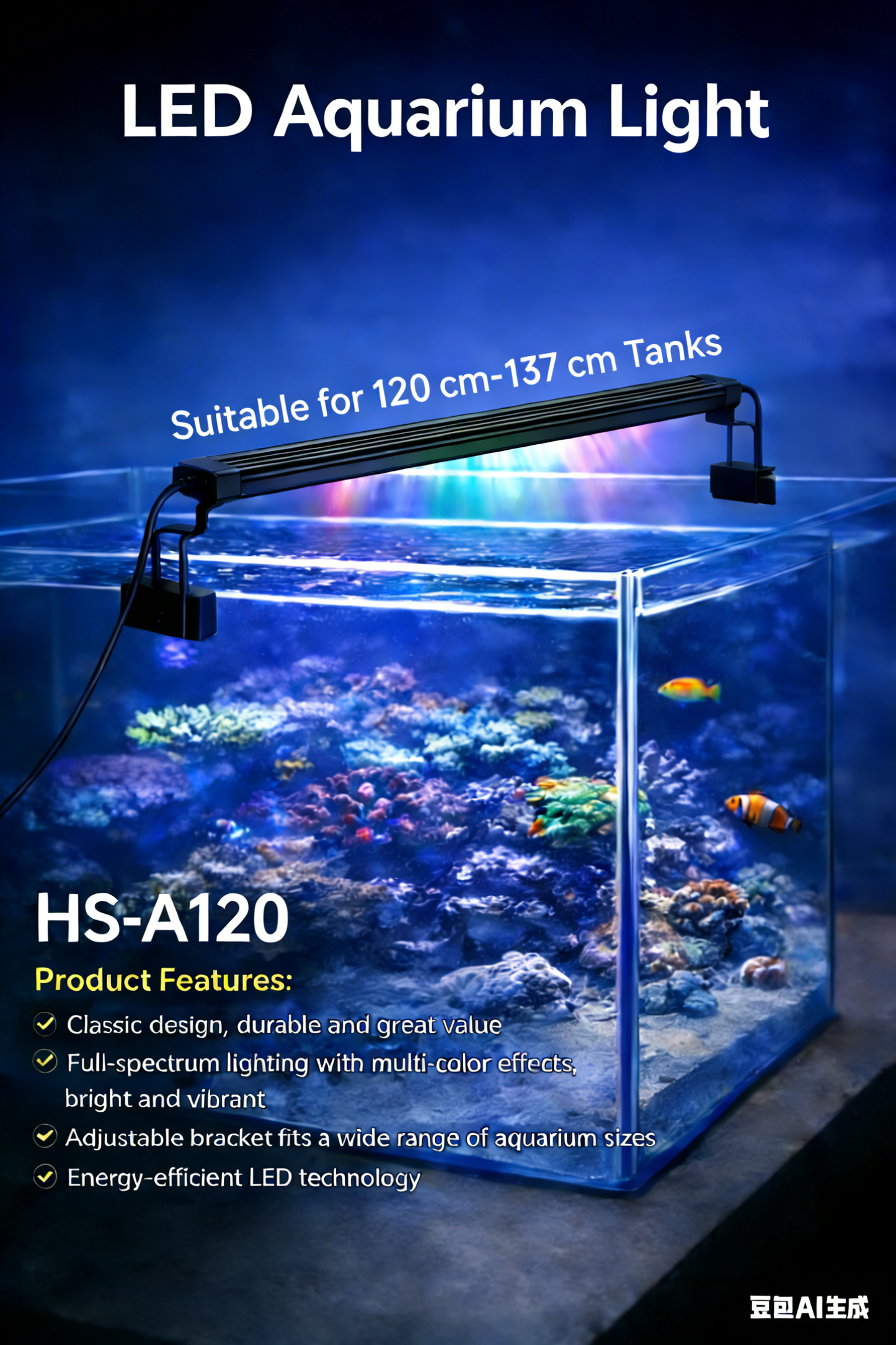 MagicalPets Aquarium Full Spectrum Planted Tank Light HS-A Series For Freshwater