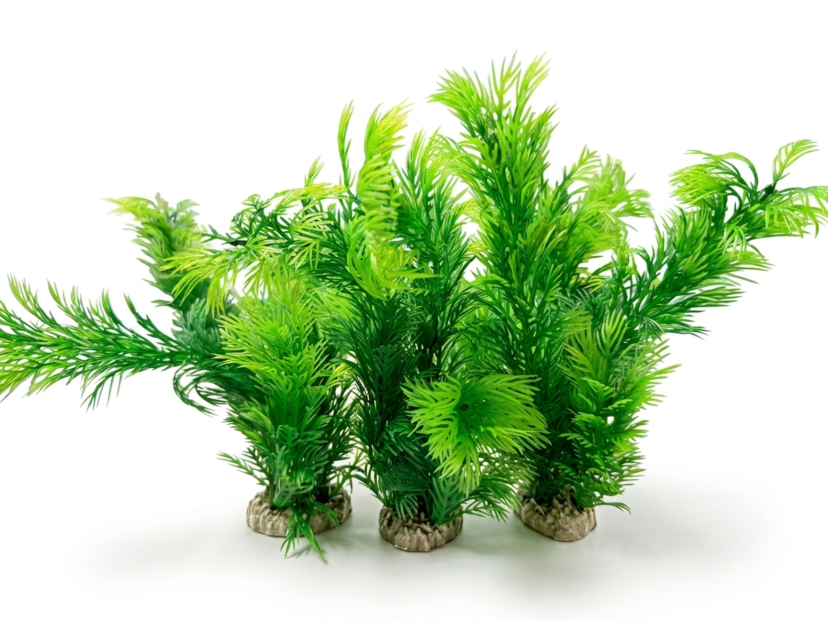 3-Pack Bushy Feathery Artificial Aquarium Plants Fish Tank Decoration