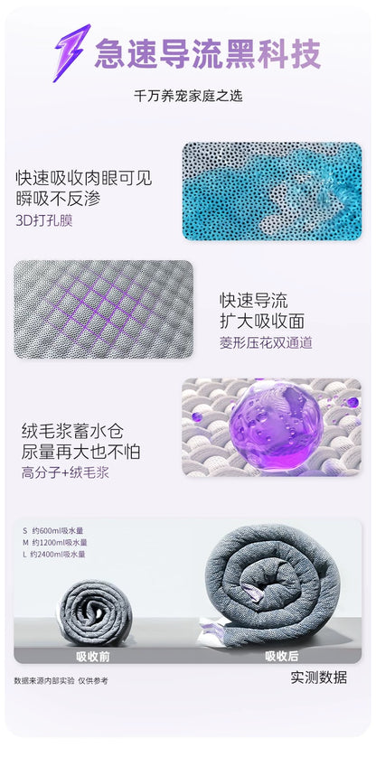 HUSHPET Lavender Pet Odor-Control Dog Training Pads