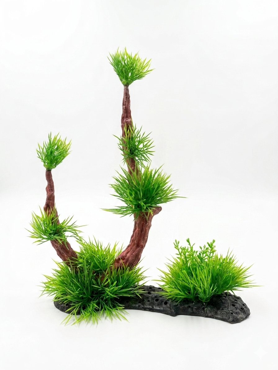 Bonsai-Style Twisted Trunk Artificial Aquarium Plant Fish Tank Decoration