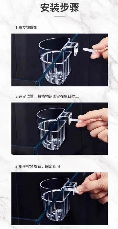 Magicalpets Aquarium Fish Tank Hydroponic Planting Basket WH-603