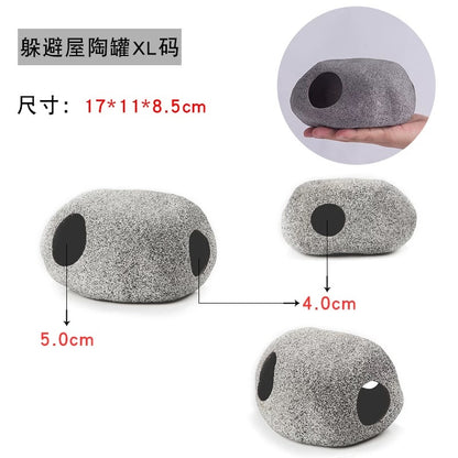 Magical Aquarium Ceramic Cave Hideout Breeding For Aquarium & Reptiles ST604 XL