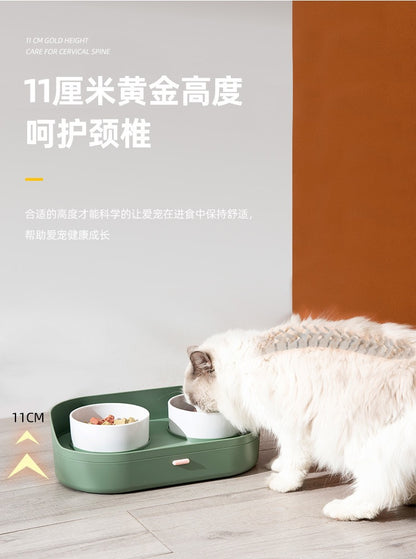 Hoopet Pet feeding Station With Elevated Pet Bowls With Food Storage